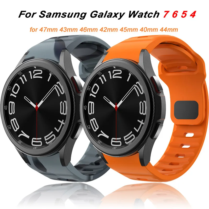 Magnetisches Silikon armband für Samsung Galaxy Uhr 7 6 5 4 Armband Armband für Galaxien uhr 47mm 43mm 46mm 42mm 45mm 40mm 44mm