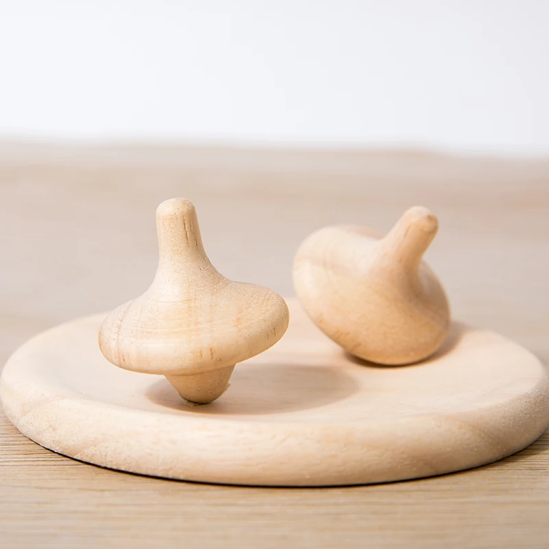 قمم خشبية تنافسية تدور للأطفال ، ألعاب دوارة خشبية يدوية ، الحلي المنزلية التعليمية المبكرة ، هدايا المغازل ديي