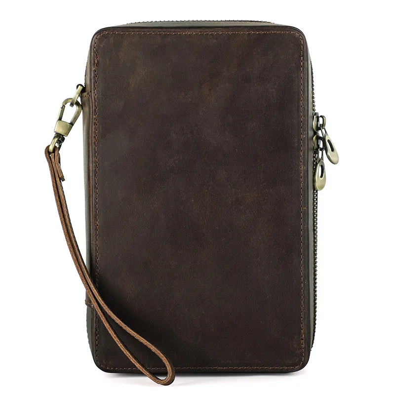 

Кожаный чехол для сигар из кожи Crazy Horse в стиле ретро, ручной работы, портативный дорожный футляр для сигар, коробка для хранения сигар, увлажняющий бокс для сигар