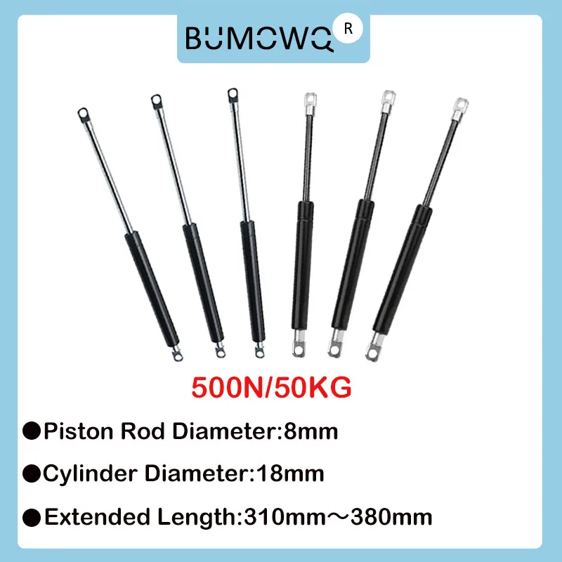 1PC 310mm-380mm 50kg/500N Universal Strut Bars Furniture Strut Bar Gas Shock Absorber Hydraulic Lift Kitchen Cabinet Hinge