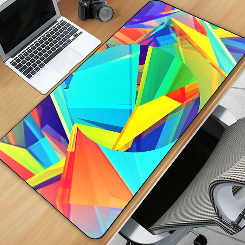 Geometric Solid Abstract Art HD Pattern Mouse Pad accessorio per giocatori Hot Large Desk Pads Computer Lock Edge Keyboard tappetino antiscivolo