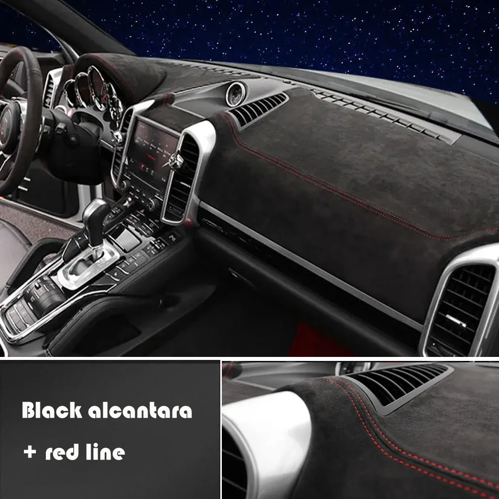 

Пользовательский чехол на приборную панель автомобиля из алькантары для Porsche Cayenne 2012 2013 2014 2015 2016, автомобильные аксессуары, наклейка на приборную панель