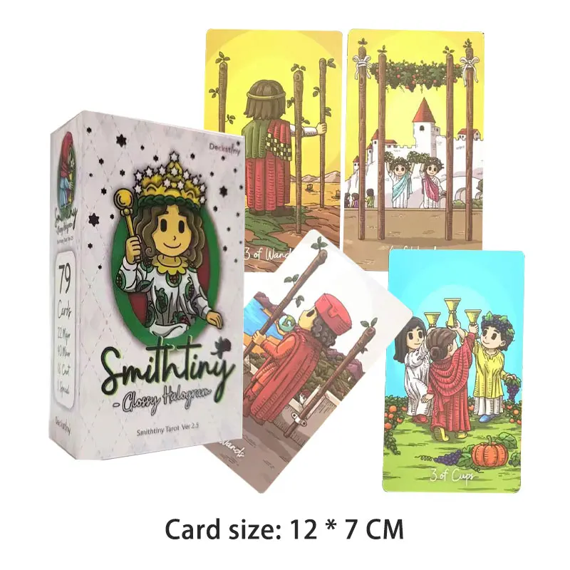 Hot selling 12 * 7CM Tarot Smith tiny Tarot Leisure entertainment games Card, family gatherings Tarot Card Brochure Guide