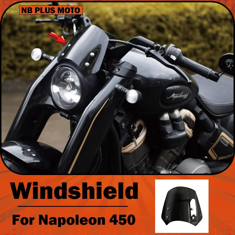 【Premium】For Napoleon 450: Front windshield modification – transparent small windshield, headlight cover, and other windshield a