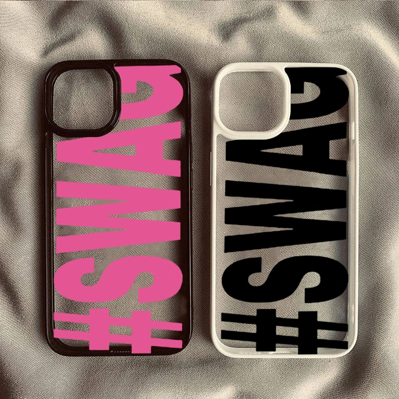 Funda a prueba de golpes con letras llamativas para iPhone 16 15 Pro Max 14 13 11 12 Pro Max 17Air 16E X XR XS Max 7 8 Plus SE 2022 3