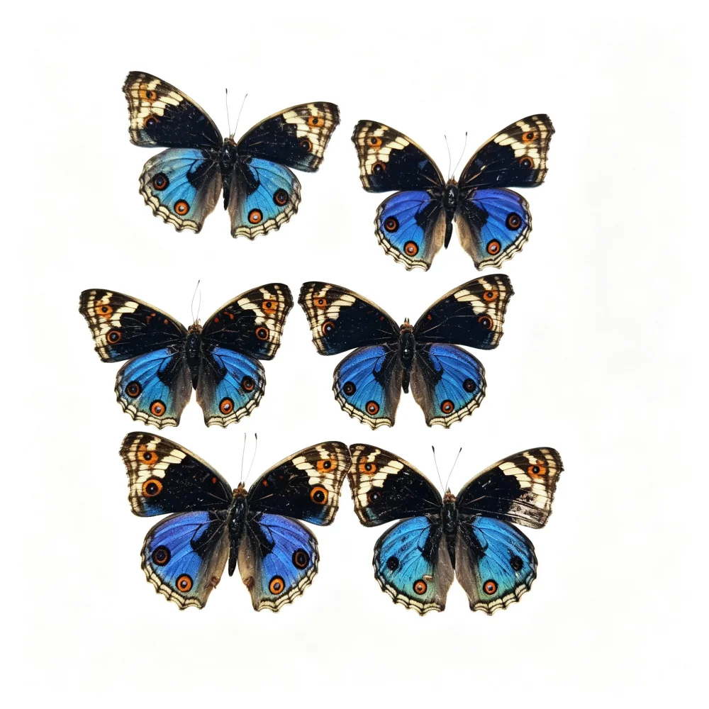 6-100pcs natural Real Butterflies Specimen (Junonia orithya)Artwork Material Home Decoration DIY