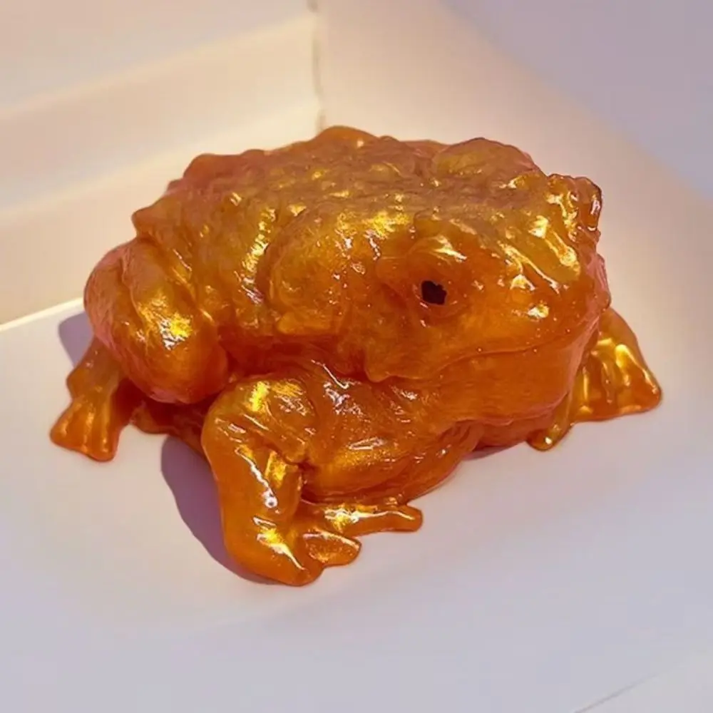 Funny Toad Frog Squeeze Soft Stress-relief Frog SimulationToy Sticky Decompression Toy Tricky Toys