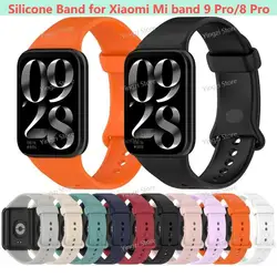 Official Silicone Band Strap for Xiaomi Mi band 9 Pro/8 Pro Smart Watch Accessories Bracelet Replacement Redmi Watch 4