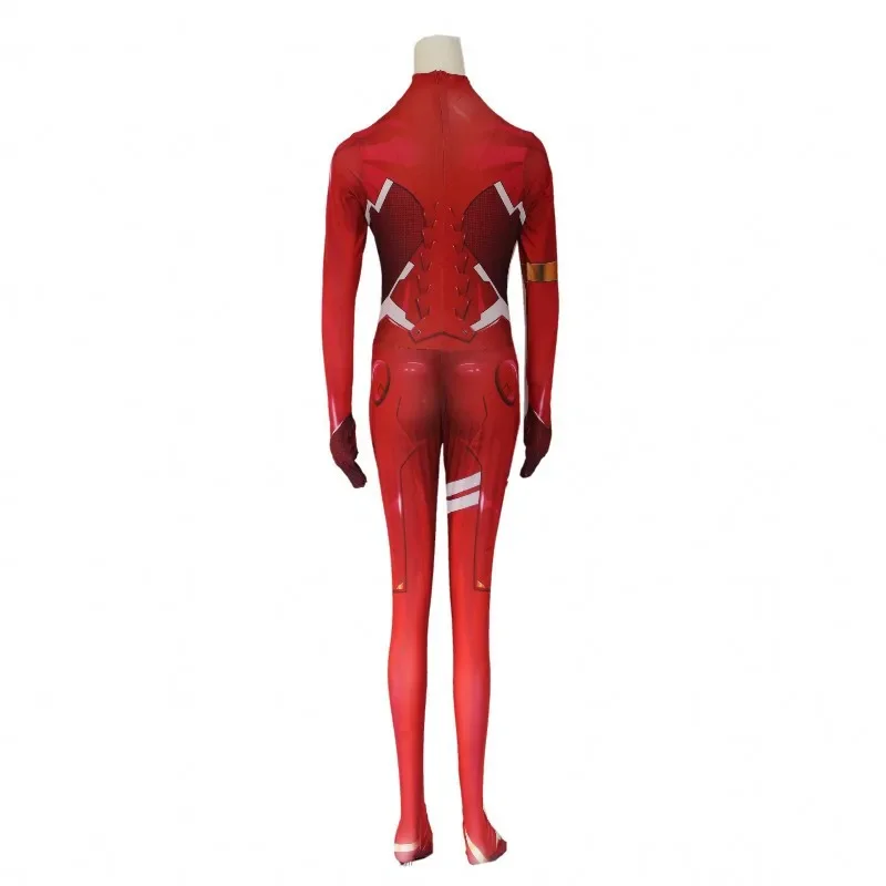 HN8 Darling in the franxx 02 Zero Two Cosplay Costume 02 Tight 3D Printing Bodysuit for Women Halloween Costume Christmas Ca8…Gf