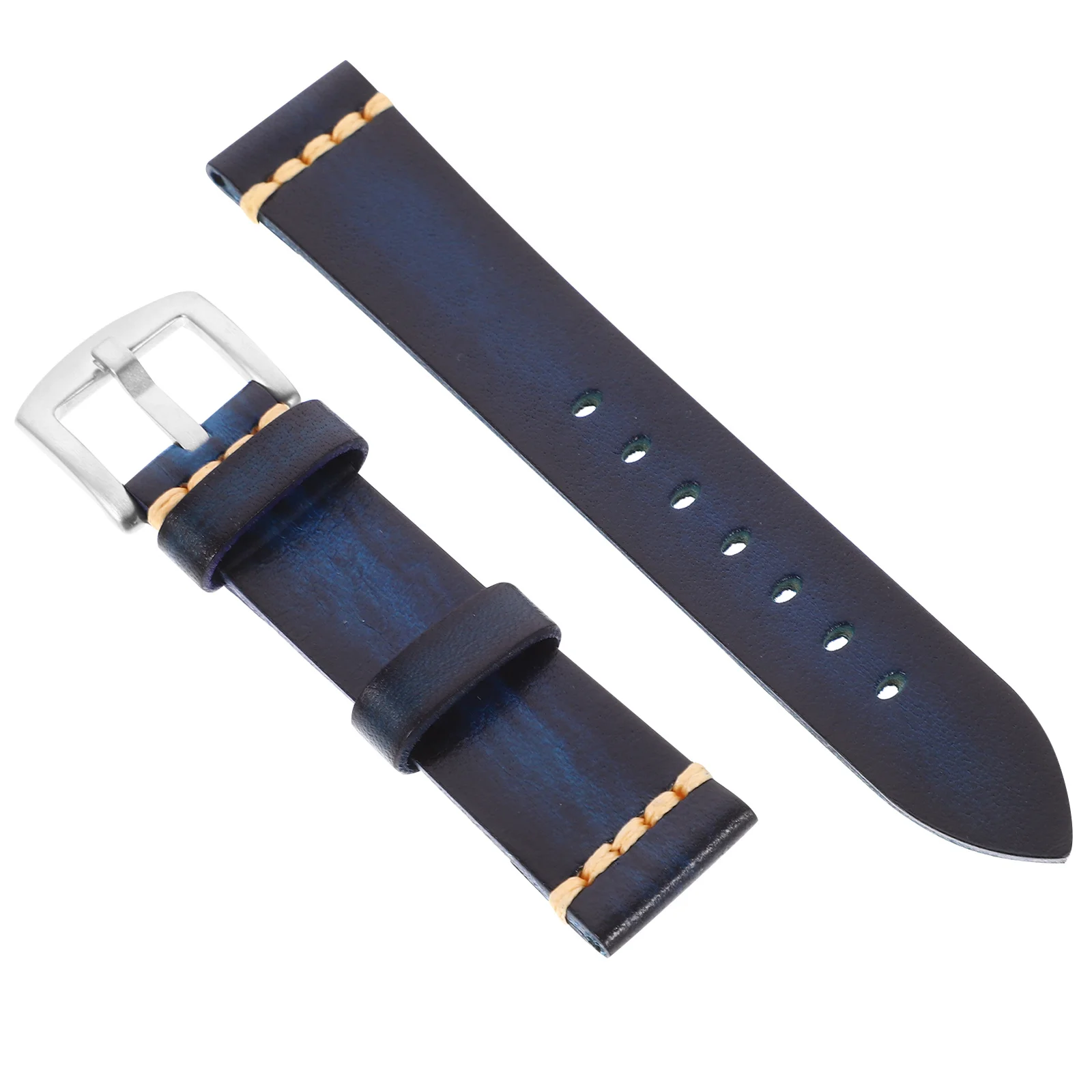 

Cowhide Watchband Adjustable Compression Molding Durable Wristband Smart Watch Strap Watch Strap