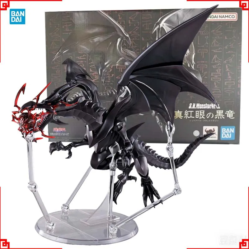 

Bandai Аутентичная аниме-фигурка Yu Gi Oh SHM Red-Eyes, черный дракон, высокая мощность, коллекционные фигурки, игрушки для мальчиков, подарок