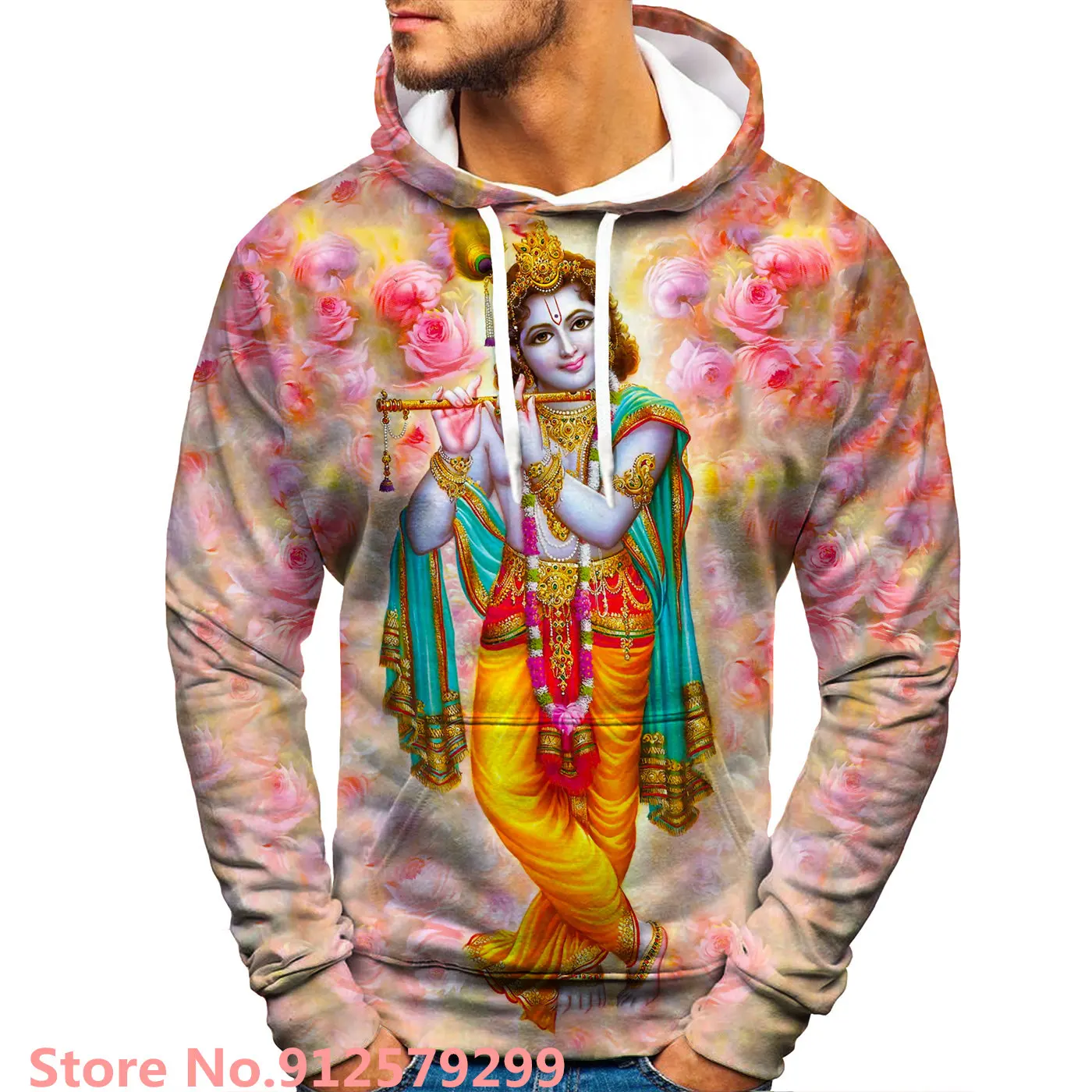 Harajuku Indian Religion Fashion Hoodies Men's Casual Sweatshirts Hip Hop Streetwear Male Hooded Pullover Tops