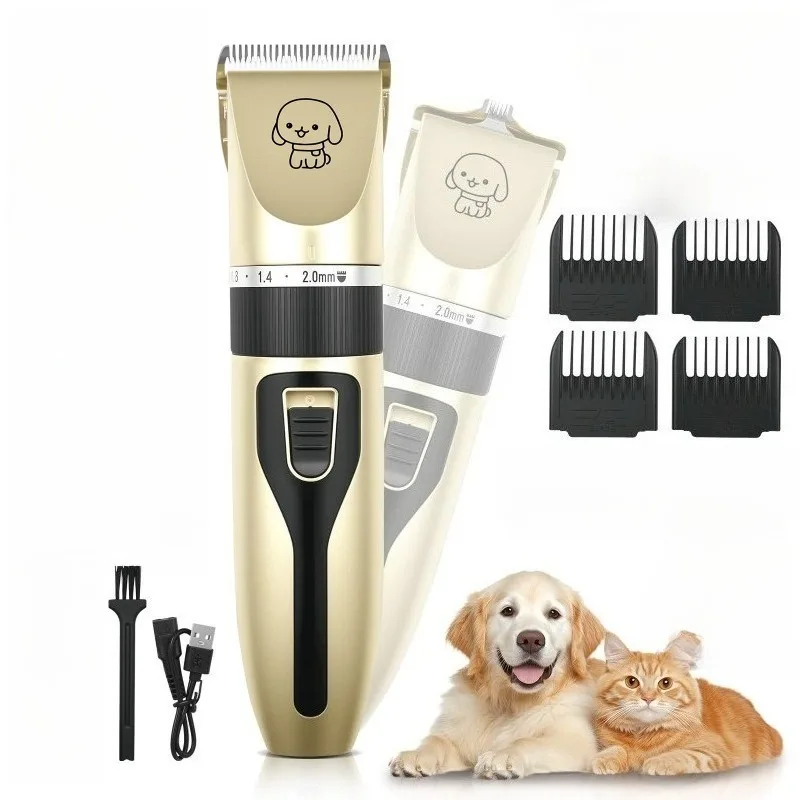 Máquina de Tosa Profissional para Cães e Gatos, Aparador de Pelos Sem Fio Recarregável, Kit Completo para Higiene de Animais de Estimação