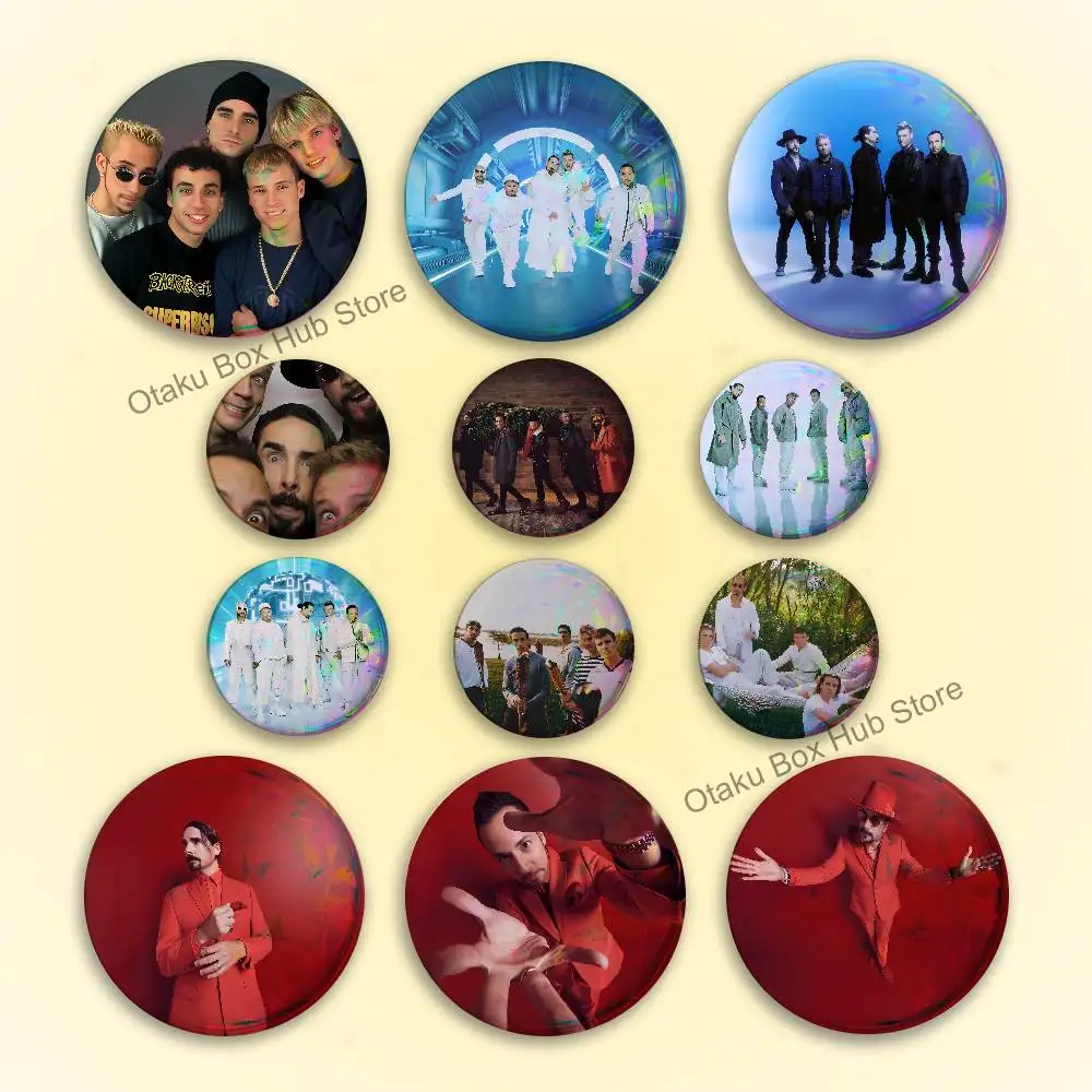 B-Backstreet Boys BSB Laser reflective round badges pins bag clothing decorations collectibles gifts for friends