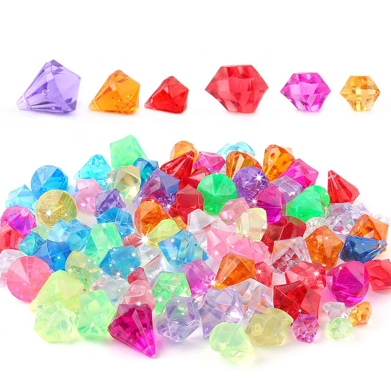 Pedras Pequenas Roxas de Acrílico com Efeito Giratório de Partículas de Gelo para Meninas, Caixa de Tesouro de Cristal para F...