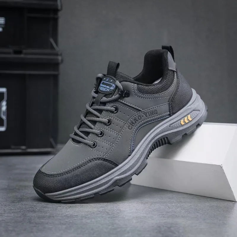 Zapatillas De Deporte 2025 Men Leather Sneakers Outdoor Non-slip Climbing Shoes Man Running Sports Shoes Walking Trekking Shoes - Image 3