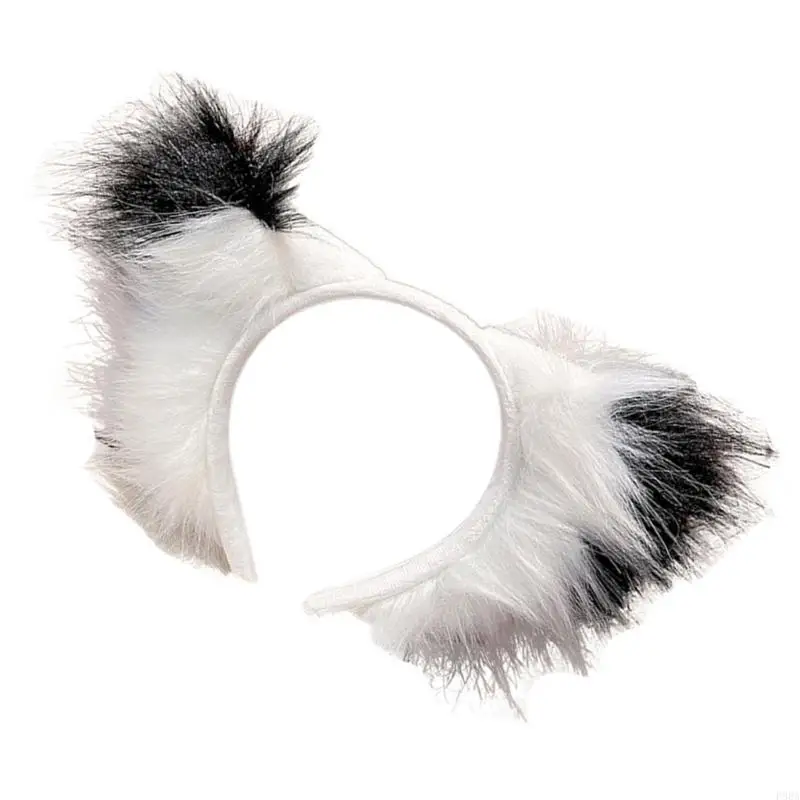 

P88A Dog Ears Headband Wolf Ear Masquerade Halloween Headwear Party Costume