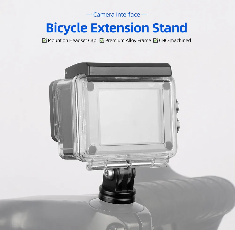 Fahrrad Scheinwerfer Computer Gabel Vorbau Top Cap Verlängerung Ständer Passt Gopro Sport Kamera DJI Insta360 MTB Rennrad Headset Teile – Detail 1
