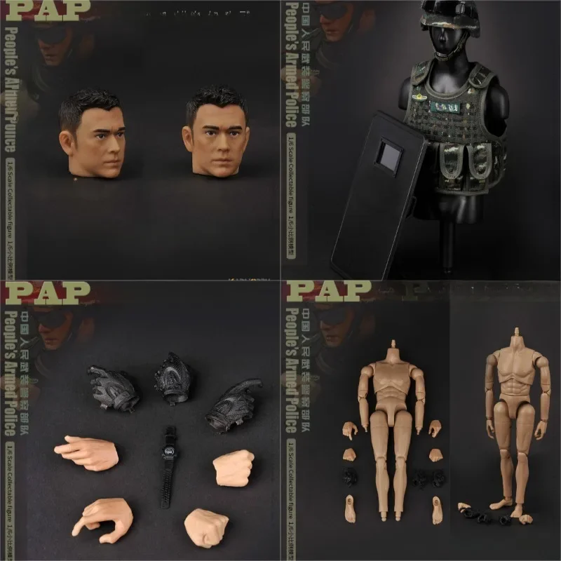 Ensemble de vêtements de soldat de Police chinois WU en microplastique, Mission de la paix, échelle 1/6, modèle militaire pour corps de figurines de jouets de 12 pouces