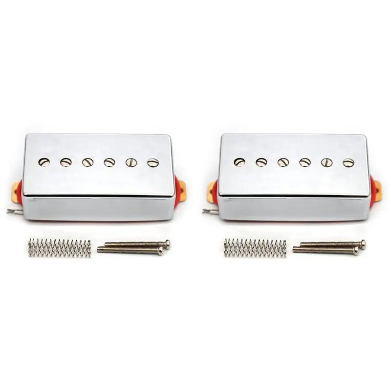 B48B-2X P90 Style Electric Guitar Pickups Single Coil Pickup 6 Adjustable Screw Humbucker Sized 50Mm