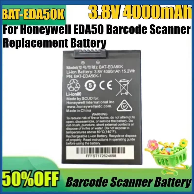 New BAT-EDA50K 3.8V 4000mAh High Quality Battery for Honeywell EDA50 Barcode Scanner Replacement Battery