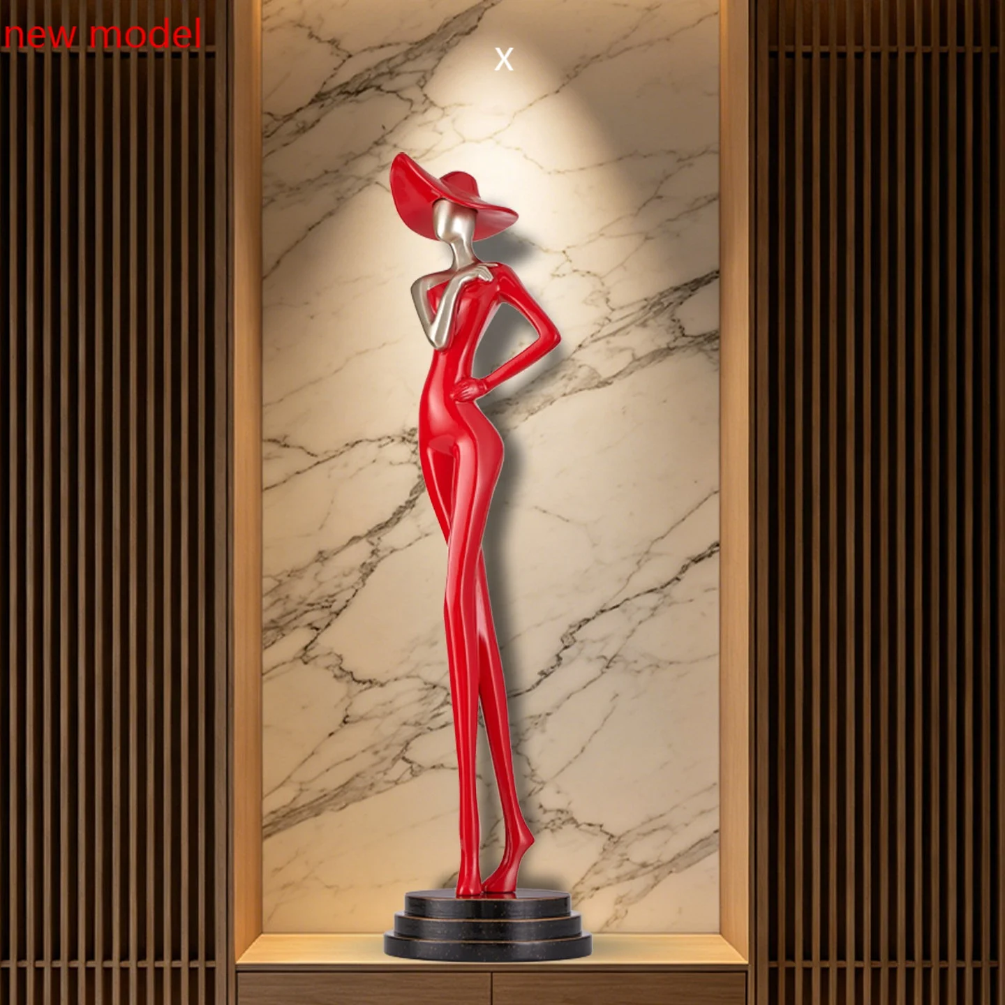 DD182  Sculpture, figure shape, vertical ornament, slender light luxury, high-end entrance handicraft decoration