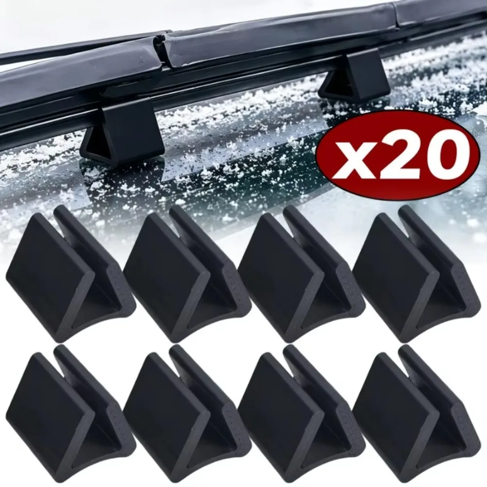 Auto Wiper Bracket Portable Windshield Stand Clip Anti Freeze Separator Car Exterior Parts Quick Install Plastic Black Mounts