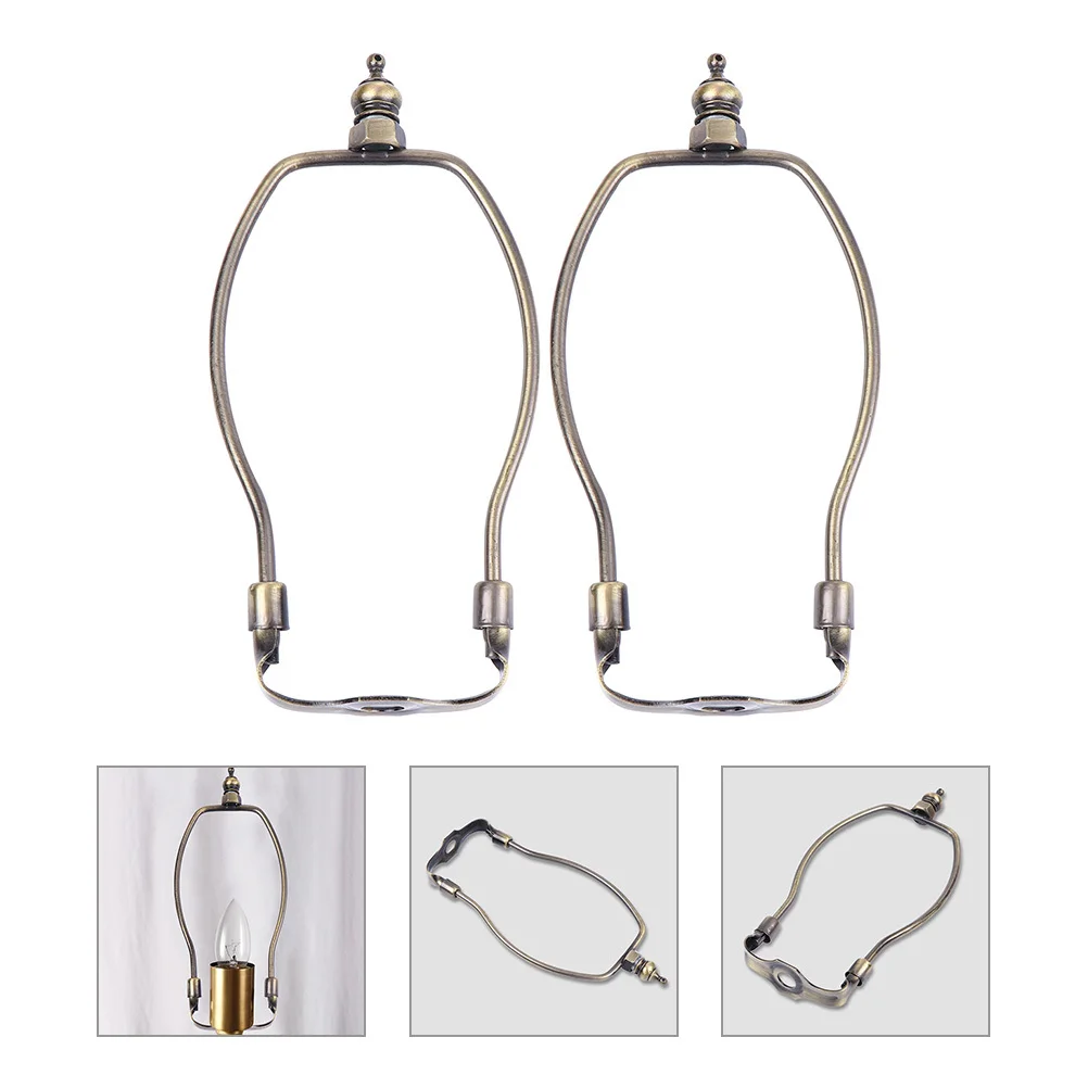 

2pcs Lamp Shade Harp Bracket Lampshade Holder Support Metal For Table Floor Lamps Repair Kit Lighting Fixture Replacement Parts