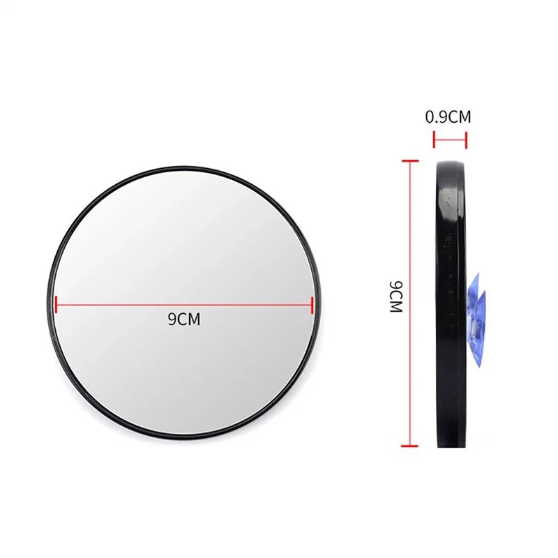 5/10/15X مرآة لوضع مساحيق التجميل مستحضرات التجميل الحلاقة الرؤوس السوداء مرآة مكبرة للحمام المحمولة ماكياج مرآة مستديرة #2