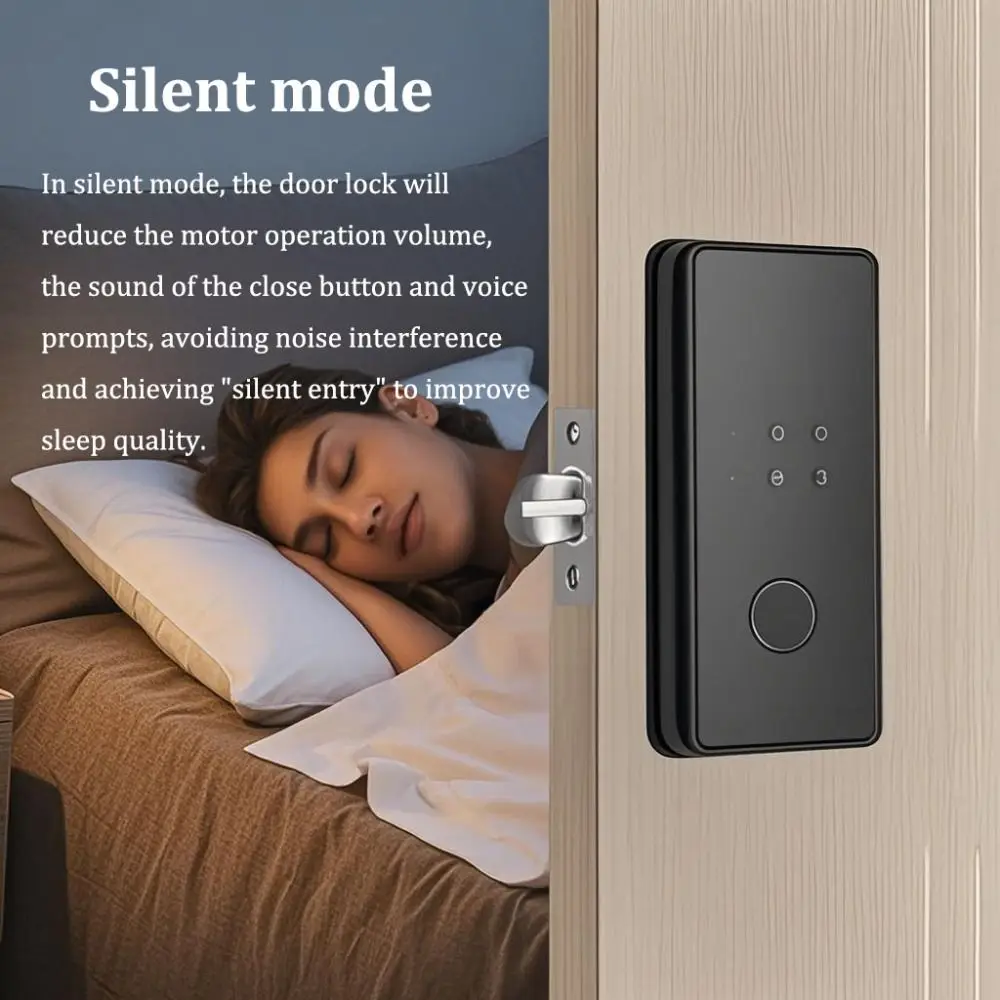 

Aluminum Alloy Smart Card Digital Code Lock Anti-theft Design Easy Installation Keyless Entry Lock Fingerprint Recognitio