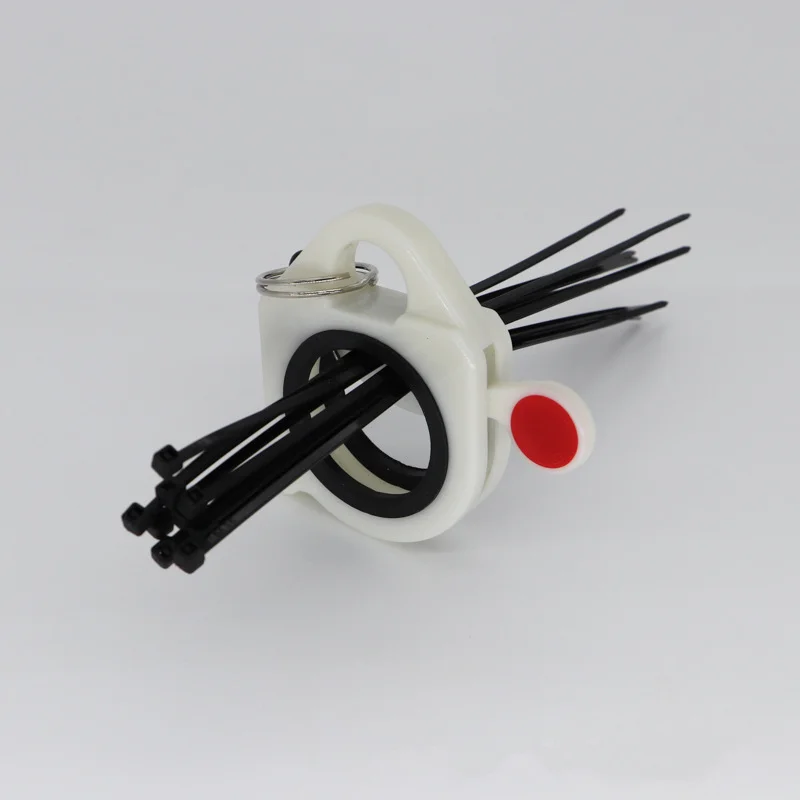 10-1pc Fluorescent Cable Tie Organizer Storage Cable Tie Holder Portable Cable Tie Storage Tool Electrical Wire Tie Organizer