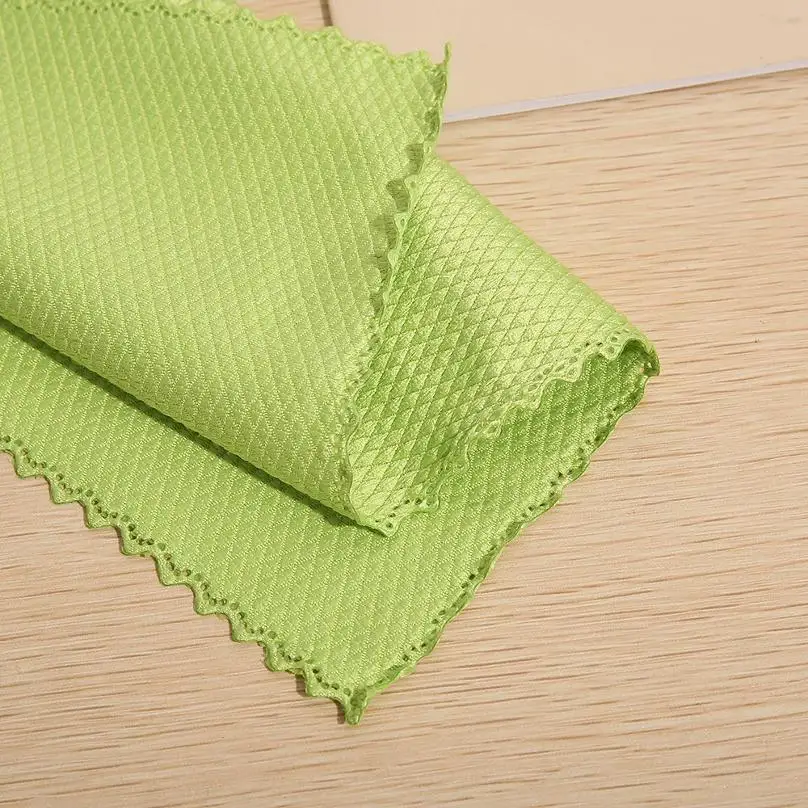 1 Pcs Thickened Fish-Scale Pattern Cleaning Cloths - Glass Cleaning (Watermark-Free) Kitchen Cloths Table Rags Scouring Pads