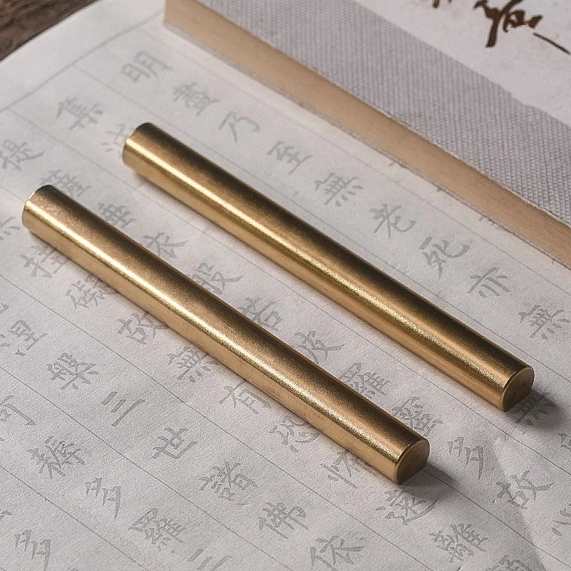 Chinese Calligraphy Brass Paperweight for Traditional Painting Vintage Study Desktop Decor Collection Gift Art Stationery Supply