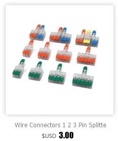 1 Stück eins in mehreren aus Klemmen block Anschluss dose Serie Kabel elektrische Steck verbinder Plug-in spleißbare Splitter Führungs schiene – Detail 28