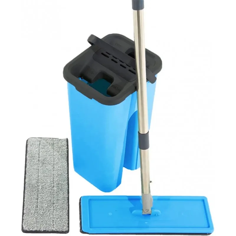 EURASIA Store Cleaning Set, Includes 4L Bucket, Extendable Mop and Mop Replacement, All Kinds of Flooring