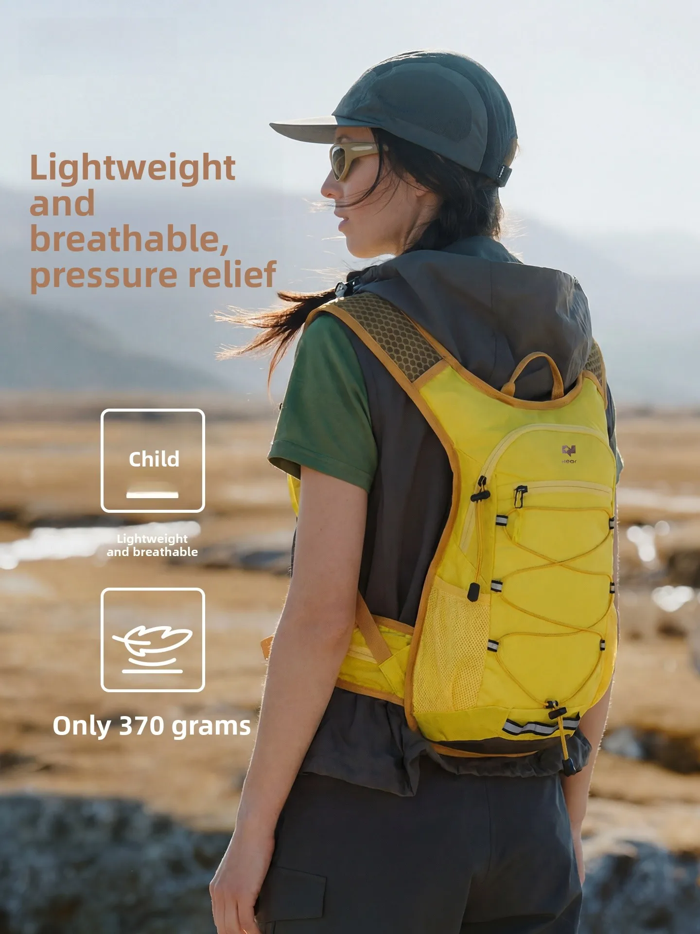

NEAK Women's Outdoor Hiking Backpack Lightweight Waterproof Breathable Running Backpack Neoprene Material Travel Leisure Style