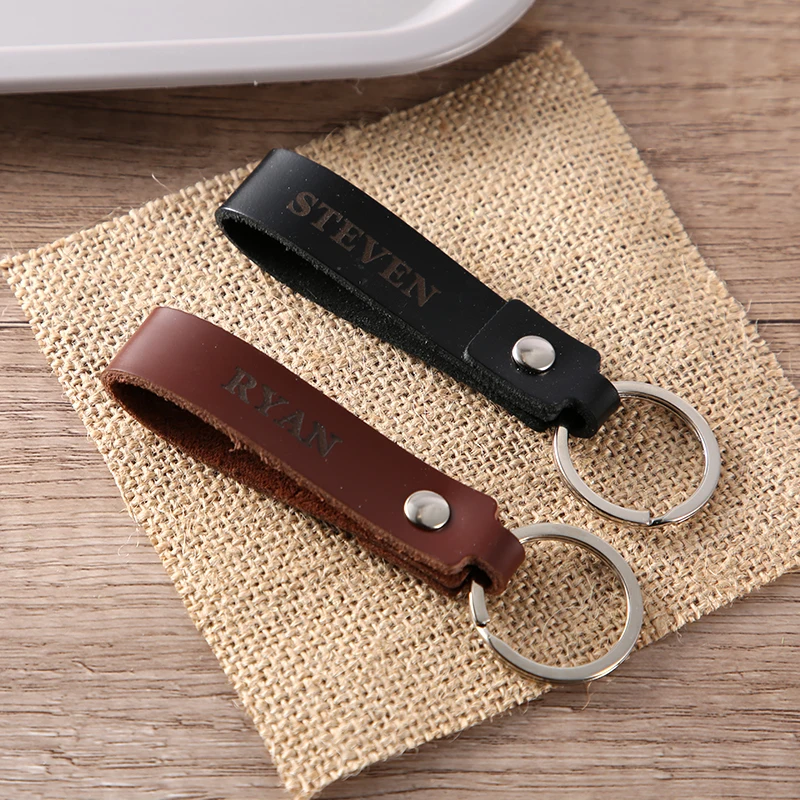 

Personalized Leather Keychain. Custom Leather Keychain. Monogrammed leather keychain Custom Gifts for wedding gift