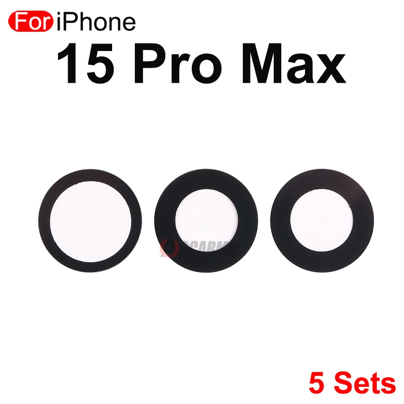 5Sets/Lot For iPhone 13 / 13 Pro / 13Pro Max / 13 mini 14 Plus 15 Pro Max Series Back Camera Lens Glass Repair Part