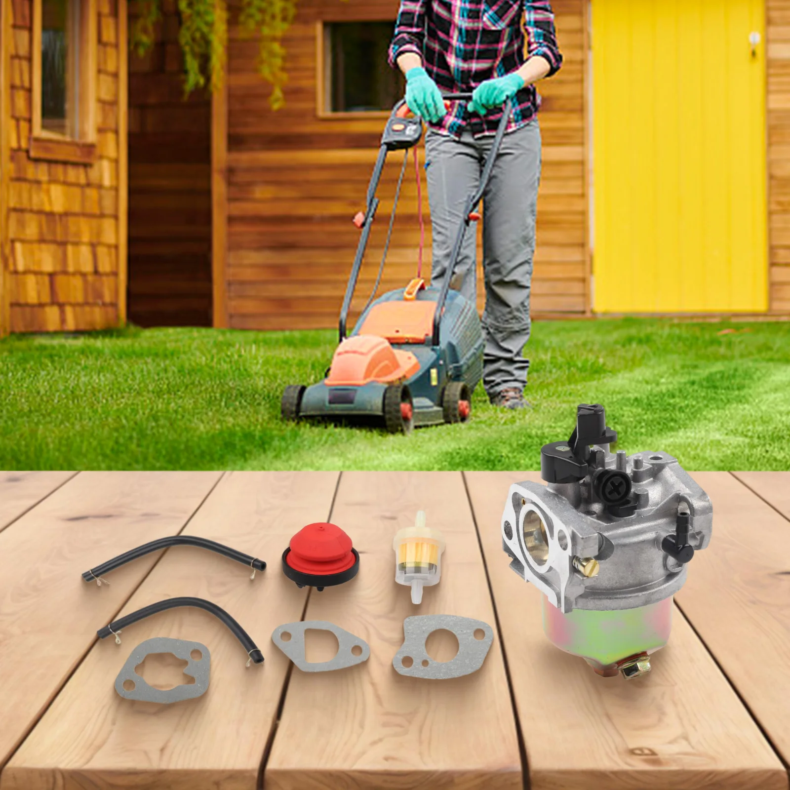 キャブレターはマウントフィールド芝刈り機用に設計-rs100-hp164-hp414-m411pd-sp164-sp414-フルキットとアクセサリー