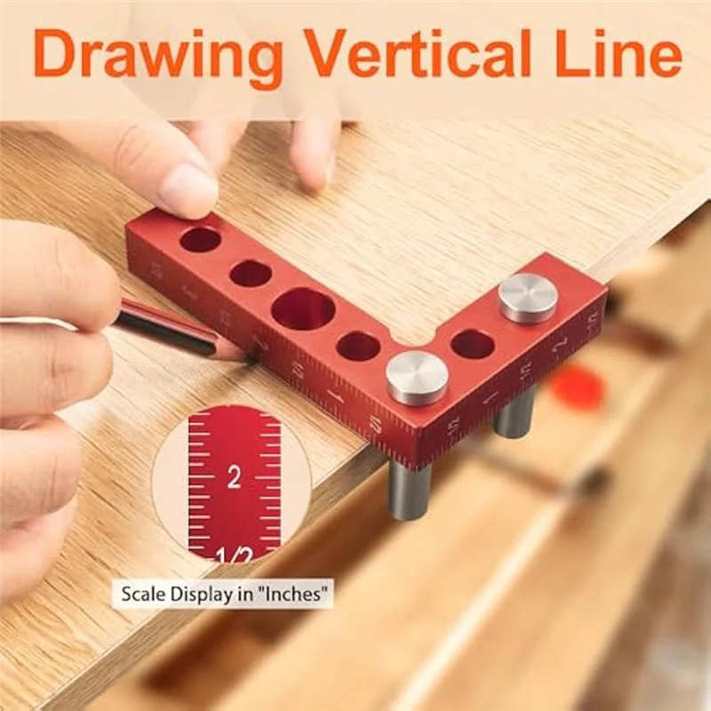 【CLEARANCE】Mini Small Square Center Finder Tool Square Center Finder Woodworking Square Layout Square Marking Gauge