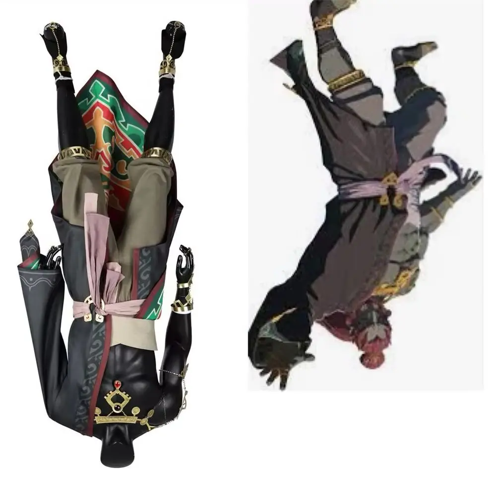 

Game Ganondorf Cosplay Costume Men Combat Suits with Accessories Full Set Halloween Carnival Party Outfit