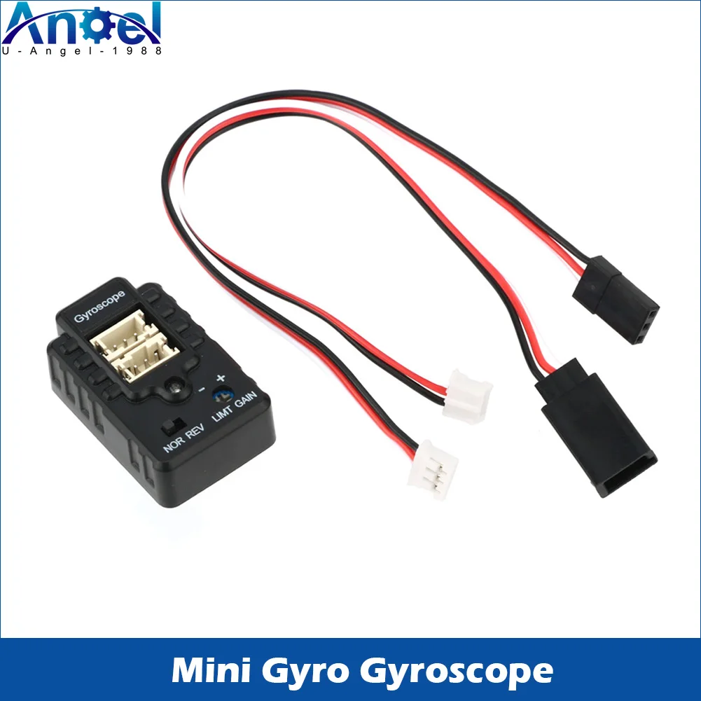 Mini Gyro Gyroscope Stability Control 4.8-6V for 1/10 1/12 RC Crawler Car/Boat/Drift Racing/Monster Truck/Short-Course Truck