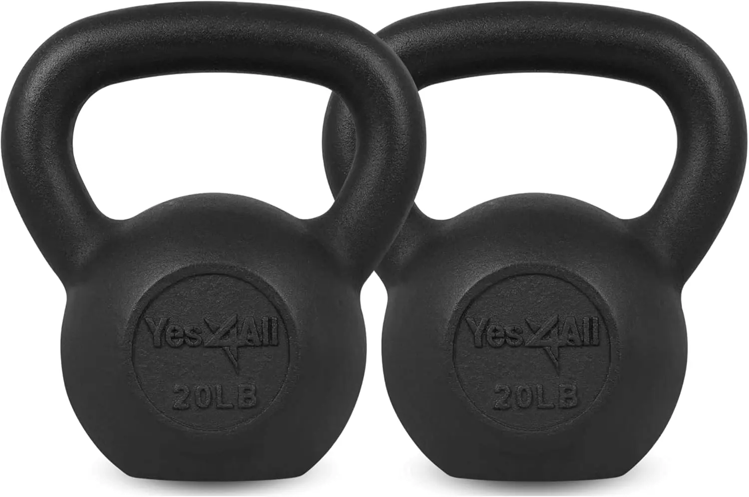 

Cast Iron Kettlebell Set for Full Body Workout, Strength Training 5-80 Lb (Single or Pair) - Ideal for Men's Fitness