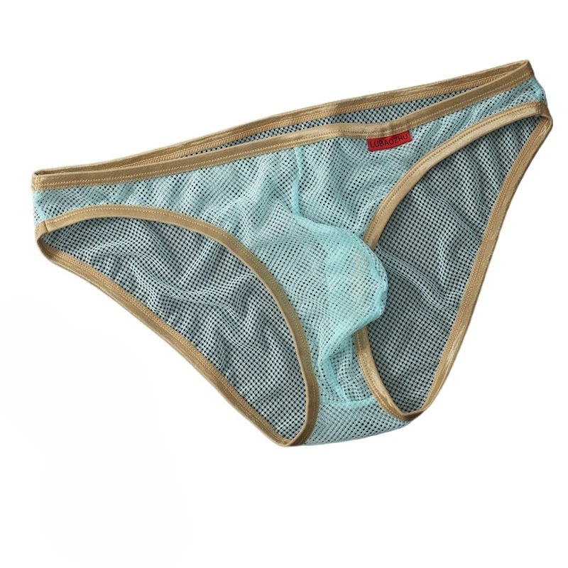 

Sheer Mesh Bulge Underwear for Men Sexy U Convex Pouch Brief Breathable Fully Transparent Solid Color Comfort Elastic Underpants