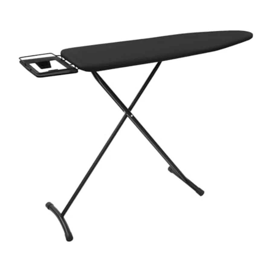 

Складная гладильная доска 43,3x13 дюймов с регулируемой высотой, X-образная рама, черная, для гардеробной, небольшой прачечной, кладовой