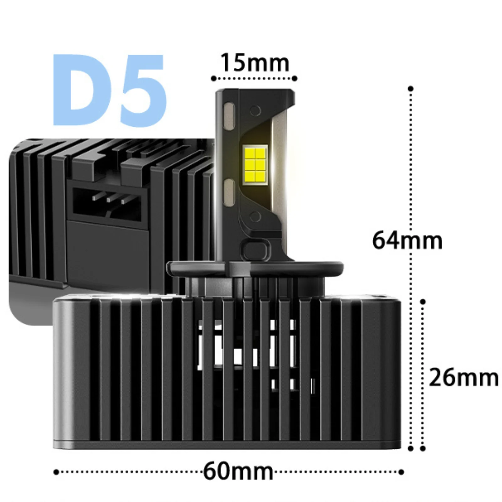 BEVINSEE D1S D1R D3S D3R D2S D2R D5S CANbus LED-koplamplamp 80W 8000LM Super Bright HID Xenon Vervanging Plug & Play 6000K 12V