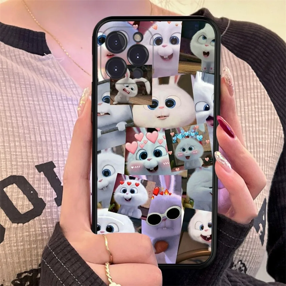 Cartoon Cute Anime R-Rabbit Phone Case Silicone Soft for iphone 15 14 13 12 11 Pro Mini XS MAX 8 7 6 Plus X XS XR Cover