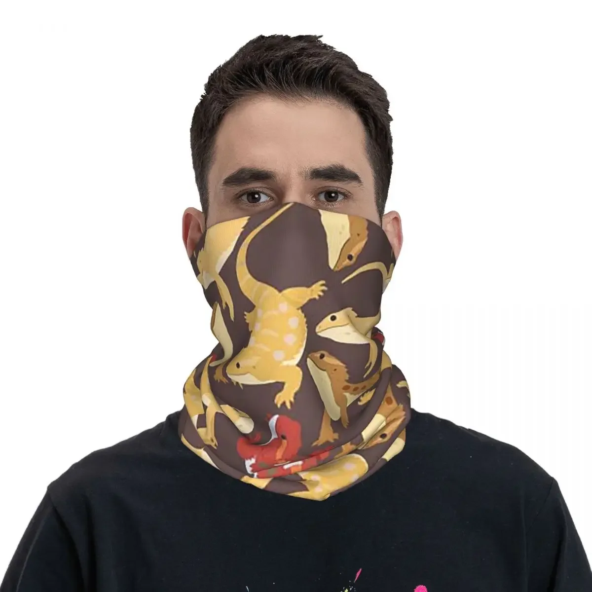 Bearded Dragons Bandana Neck Cover Printed Magic Scarf Multifunction Headwear Running For Men Women Adult Winter