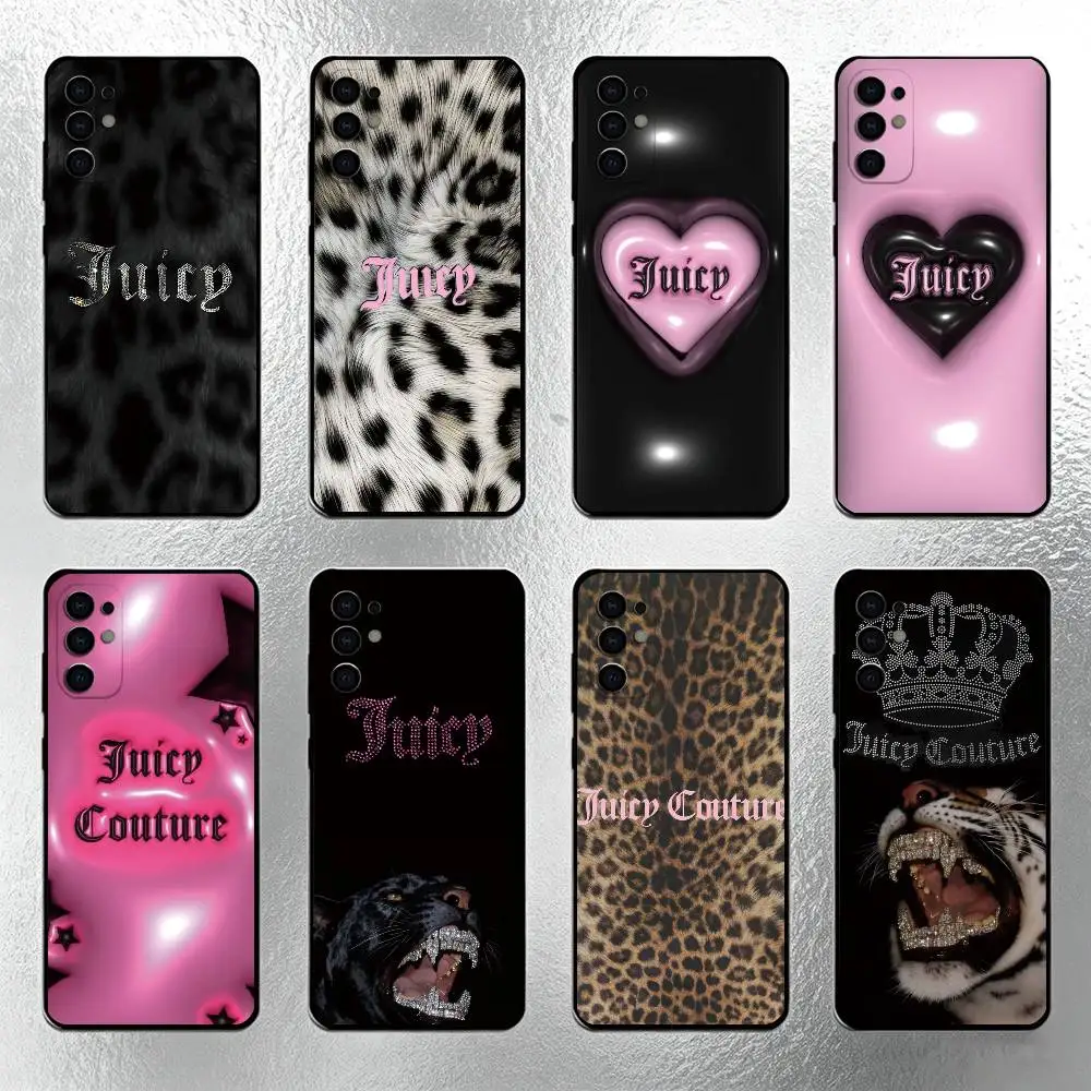 J-Juicy C-Couture  Phone Case For Samsung S25,S24,S21,S22,S23,S30,Ultra,S20,Plus,Fe,Lite,Note,10,Black Cover