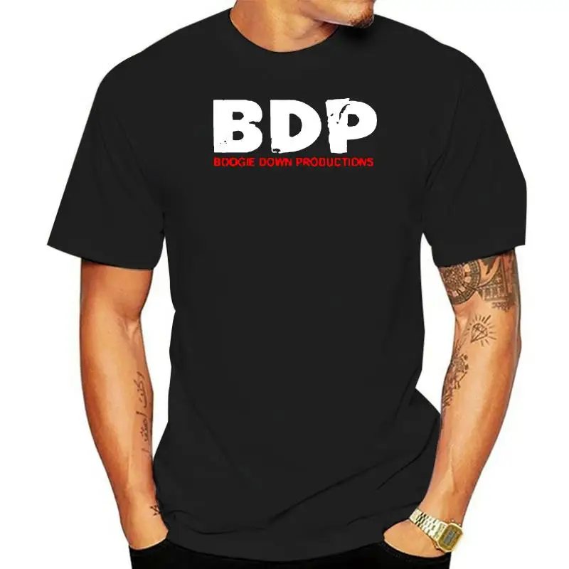 New BDP Boogie Down Productions Rap Hip Hop Men's White Black T-Shirt Size S-3XL T Shirt Short Sleeve Top Tee Plus Size